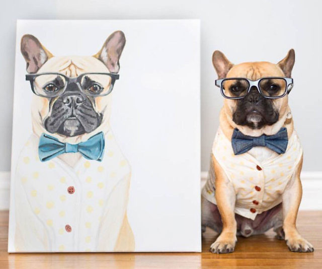Could you present custom made pet portraits to your family?
